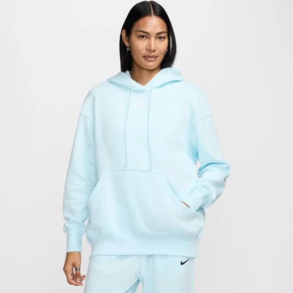 Nike Women's Sportswear Phoenix Fleece Oversized Pullover Hoodie Blue