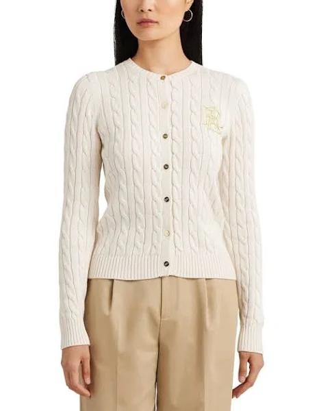 Lauren Cable-Knit Cotton Cardigan