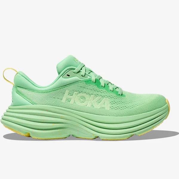 Hoka Women's Bondi 8 Shoes in Lime Glow/Lemonade, Size 10