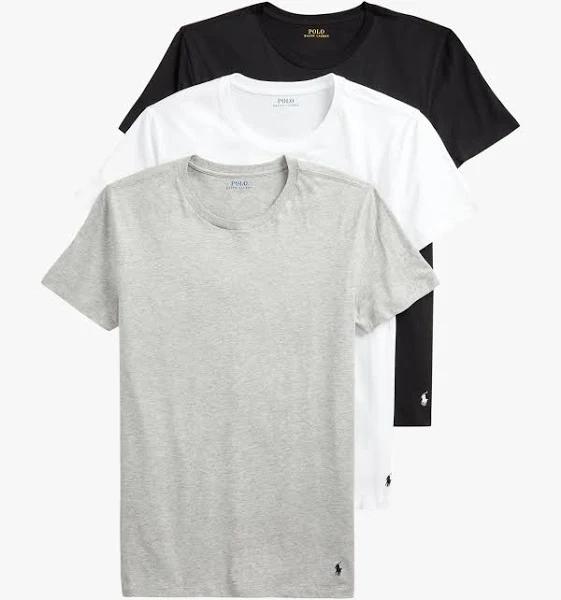 Polo Ralph Lauren 3 Pack Crew Neck T-shirts - Black, White & Grey