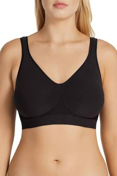 Playtex comfort revolution flex fit womens Wire Free Black sports bra crop top y1239h L