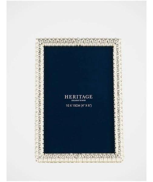 Heritage Bejewelled 10x15cm Photo Frame Silver