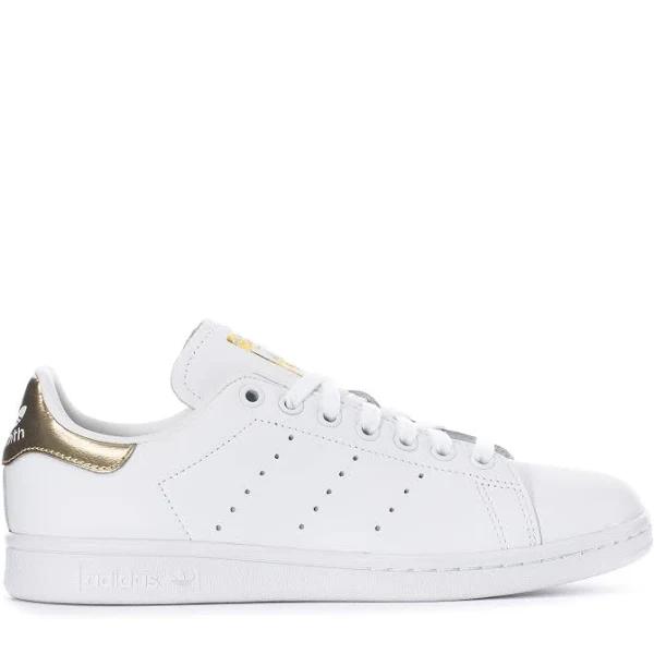 Adidas Women's Stan Smith Shoes - White/ Gold Metallic - 8.5