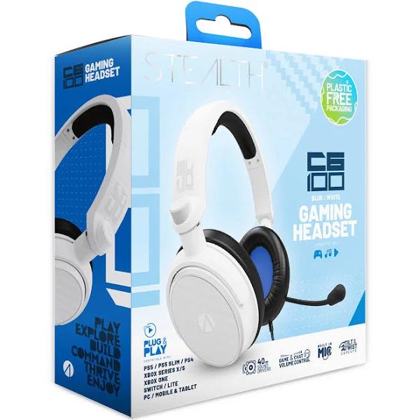 Stealth C6-100 Gaming Headset (White/Blue)