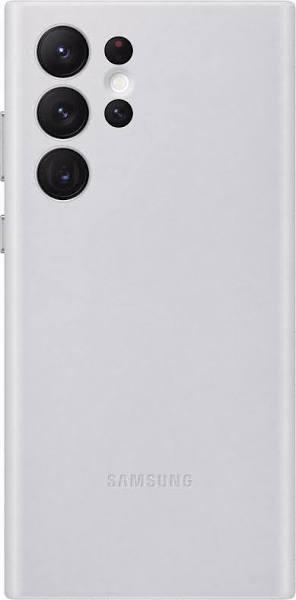 Samsung Galaxy S22 Ultra Leather Cover - Light Grey