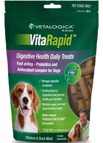 Vetalogica Dog Vitarapid Digestive Health Daily Treats 210g