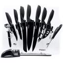 Knife Set with Block and Sharpener (17 Piece)