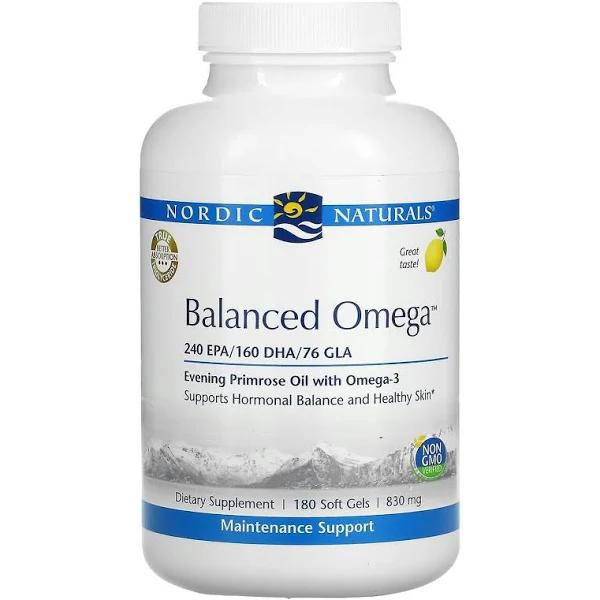 Nordic Naturals Balanced Omega Lemon 180 Softgels