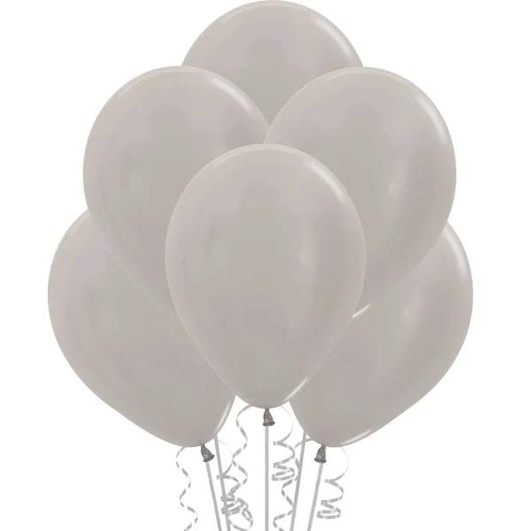 Silver Shimmer Round 30cm Latex Balloons Pack of 18