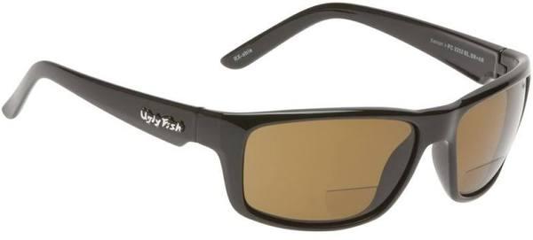 Ugly Fish Xenon Bifocal PN3252 Black Frame Brown Lens +2.0 Glasses