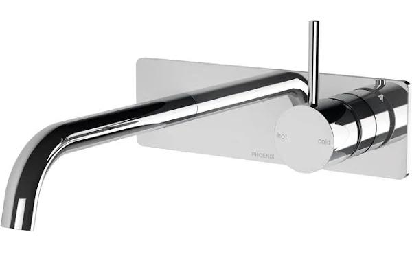 Phoenix Vivid Slimline Up Basin / Bath Wall Mixer Set - Chrome