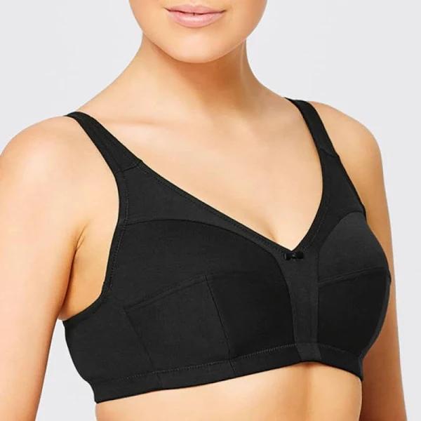 Target Woman Lena Cotton Wirefree Bra; Style LBR42721 | Black | 14DD | Size 14DD