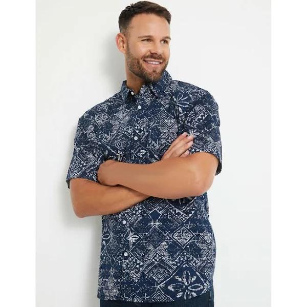 Rivers Short Sleeve Printed Cotton Shirt - Mens - Hawaiian Print