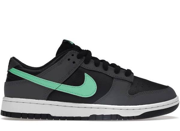 Nike Dunk Low 'Black Green Glow' Sneakers | Grey | Men's Size 10