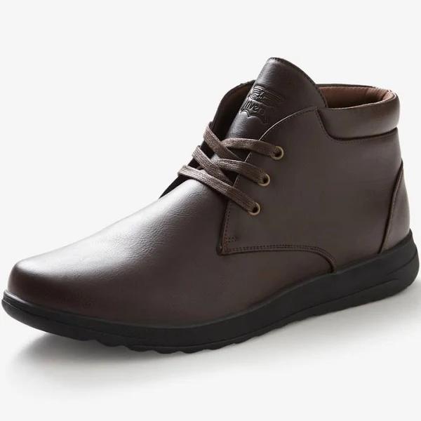 Rivers - Mens Winter Boots - Chukka - Brown Casual Shoes - Office Work Footwear - Bodie - Classic Fashion Design - Lace Up - High Top - Grip Sole