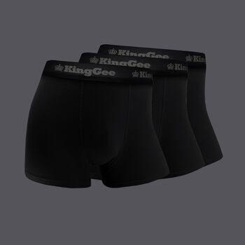 KingGee Men's Cotton Trunk 3 Pack - Black - Size XL