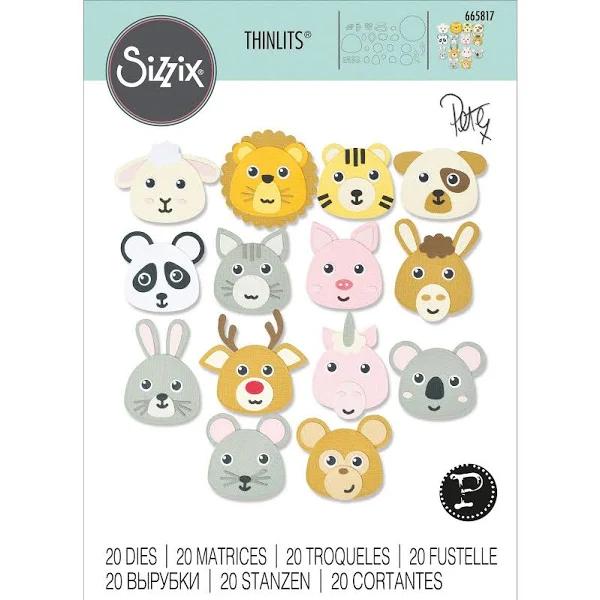 Sizzix Thinlits Dies by Pete Hughes 20/Pkg - Build An Animal