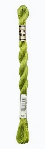 DMC Pearl Cotton Skein Size 3 16.4yd-Moss Green