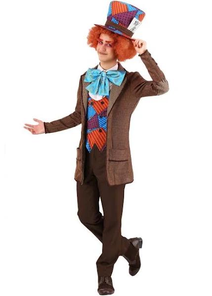 Wild Mad Hatter Adult Costume | Adult | Mens | Yellow/Blue/Orange | L | Fun Costumes