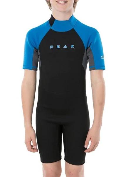 Peak Boys Energy Short Sleeve Spring (Colour: Black/Blue, Size: 10)