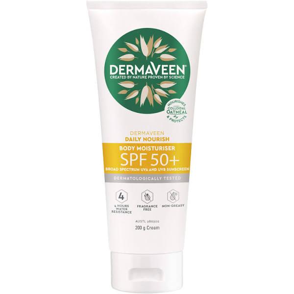 DermaVeen Daily Nourish Revive & Protect Body Moisturiser SPF50+ 200g