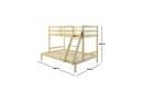 Luxo Furniture Antonia Natural Pine Triple Bunk Bed