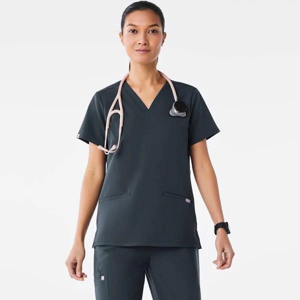 FIGS Womens Dark Harbor Casma - Three-Pocket Scrub Top