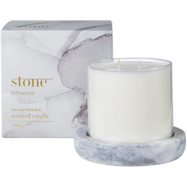 Adairs Stone Driftwood Candle 500g