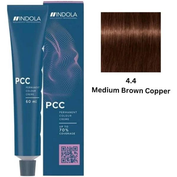 Indola Permanent Color Cream 60ml Medium Brown Copper - 4.4