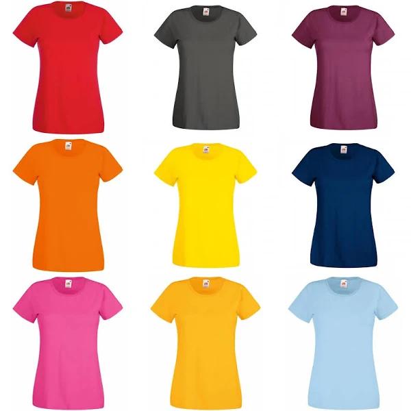 Fruit of The Loom Ladies/Womens Lady-Fit Valueweight Short Sleeve T-Shirt Orange XL