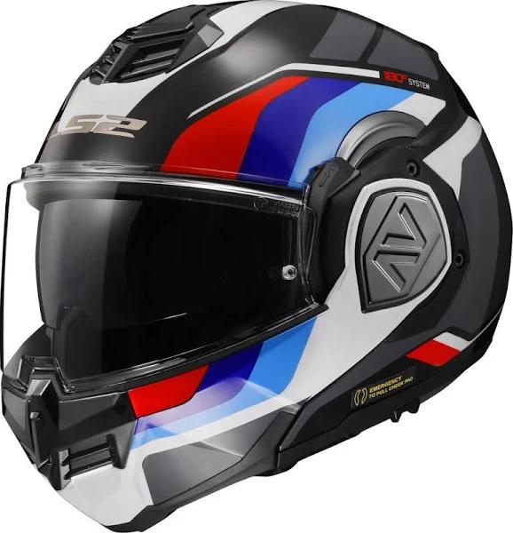 LS2 FF906 Advant Sport Glossy Black Blue Red Modular Helmet Size 2XL