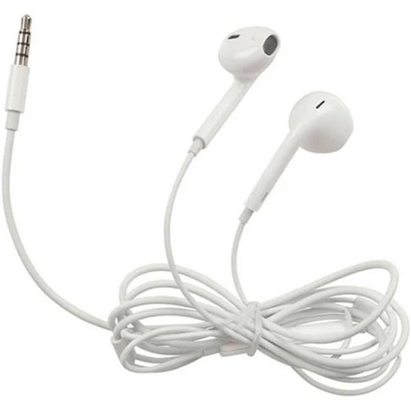 3.5mm Stereo Earphones w/ Microphone/Volume Control (White)