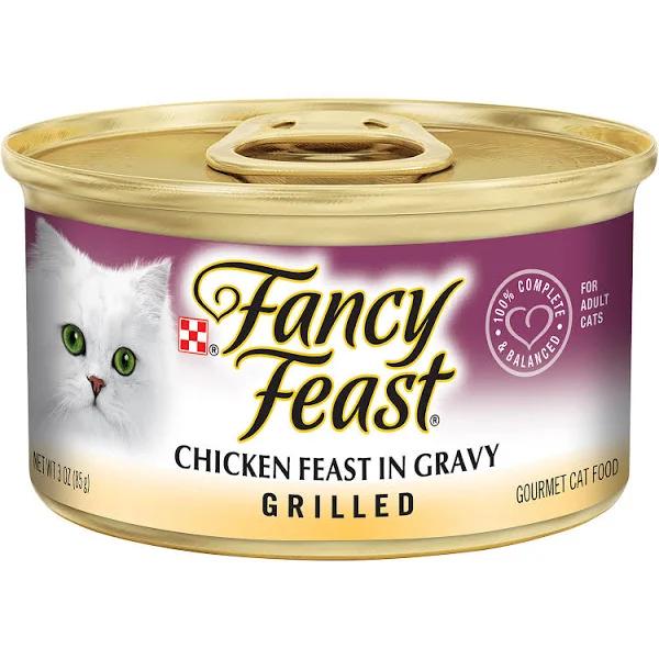 Fancy Feast Grilled Chicken Feast in Gravy Wet Cat Food 24x85g