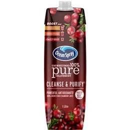 Ocean Spray Unsweetened Pure Cranberry Juice 1L