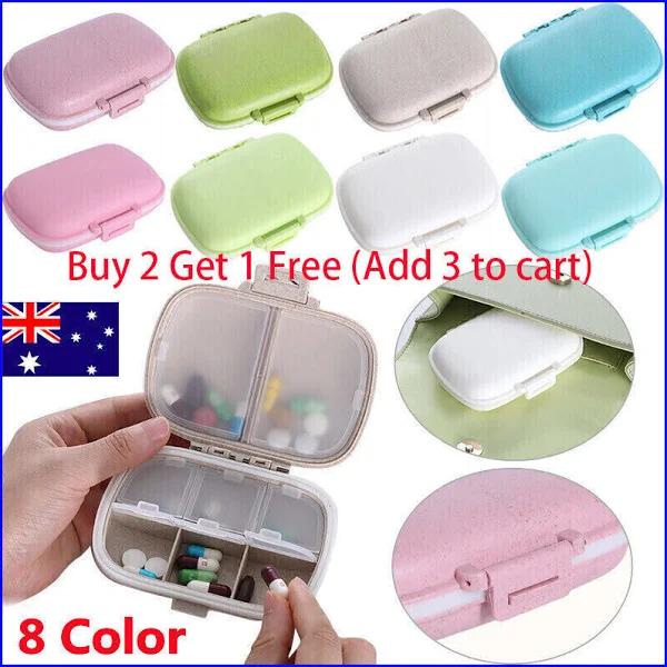 Pill Box Medicine Organizer Dispenser Box Case Travel Tablet Container