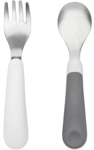 OXO Tot Fork & Spoon Set (Grey)