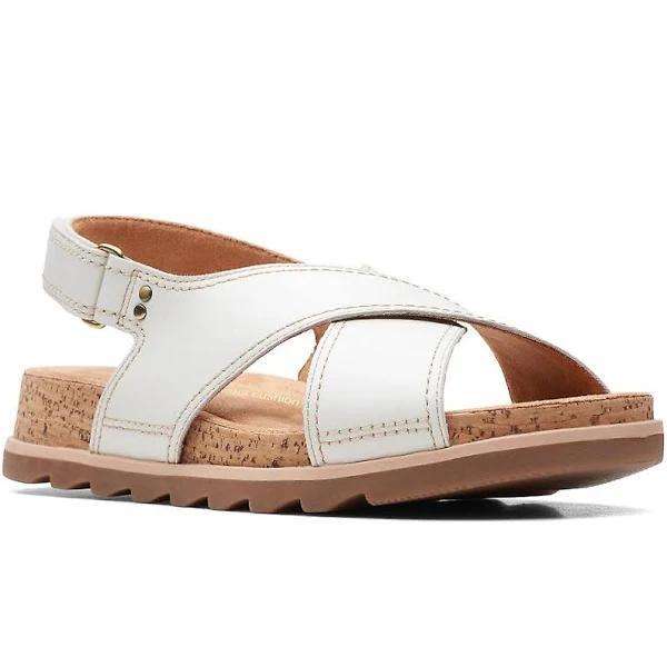 Clarks Yacht Cross Womens Sandals White UK 4.5