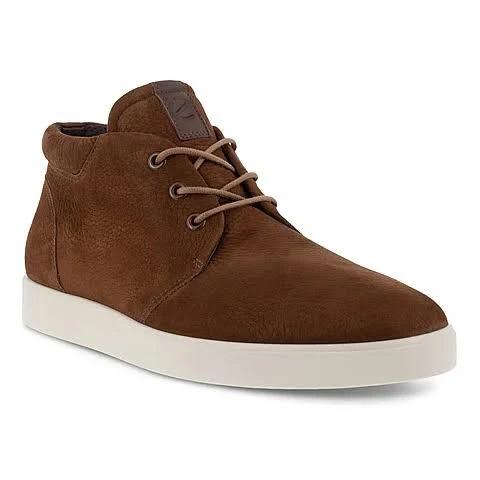 ECCO | Men's Street Lite Chukka Shoes | Size 40 | Leather | Potting Soil