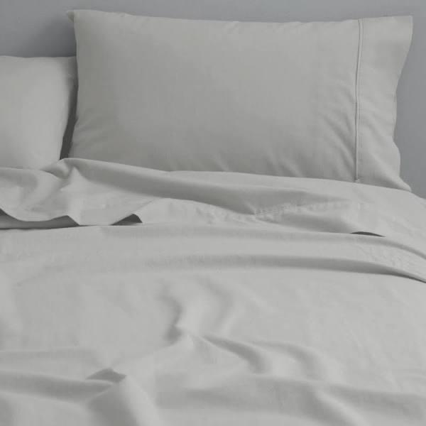 Canningvale CoziCotton Flannelette Queen Sheet Set - Silver