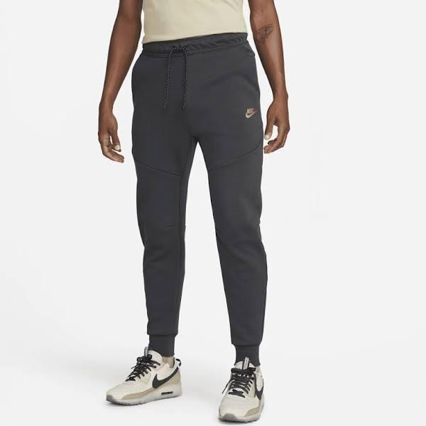 Nike Tech Fleece Joggers - Dark Smoke Grey/Metallic Gold - XL