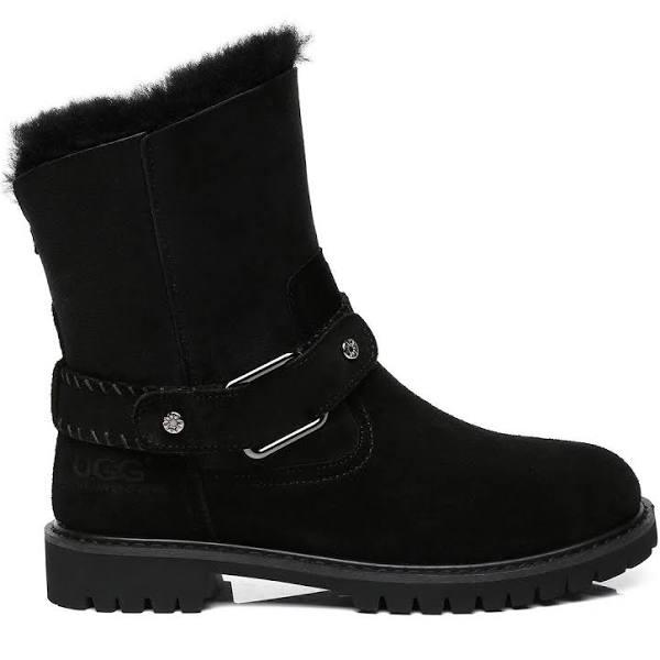 Fashion UGG Boots Women Sarah Mid Calf Black / 40