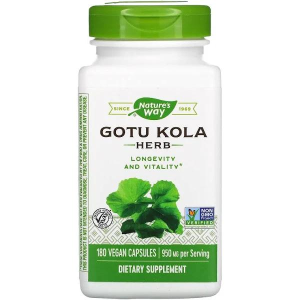 Nature's Way Gotu Kola Herb - 475 MG - 180 Capsules