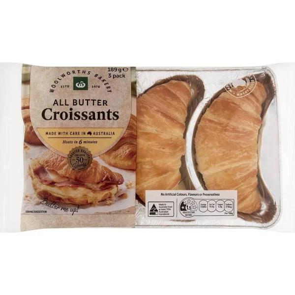 Woolworths All Butter Croissant 3 CT