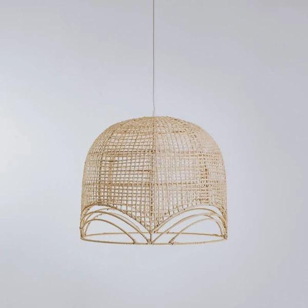 Ivory and Deene Natural Rattan Pendant Light - Melrose