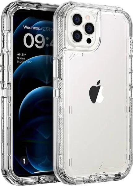 ORIbox Case Compatible with iPhone 12 and iPhone 12 Pro, Heavy Duty Shockproof Clear Case