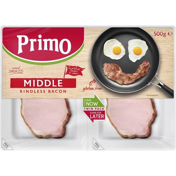 Primo Rindless Middle Bacon - 500g