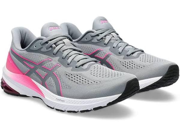 ASICS Women's GT-1000 12 (D Wide) - Running Shoes - Sheet Rock/Hot Pink 9