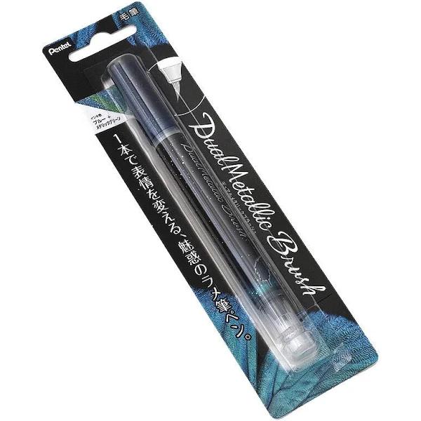 Pentel Blue/Metallic Green Dual Metallic Brush