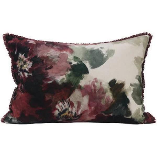 mm Linen Antonella 40x60cm Filled Cushion Multi - Rectangle Cushion / Red