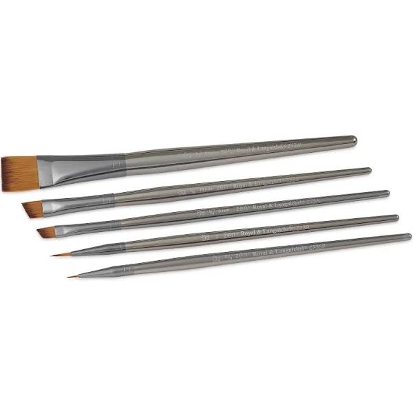 Royal & Langnickel Zen 73 Paintbrushes Angular Variety 5 Pack